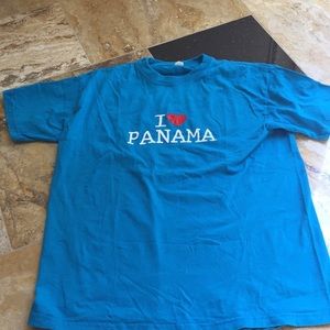 I LOVE Panama T-shirt jewel turquoise/white letter